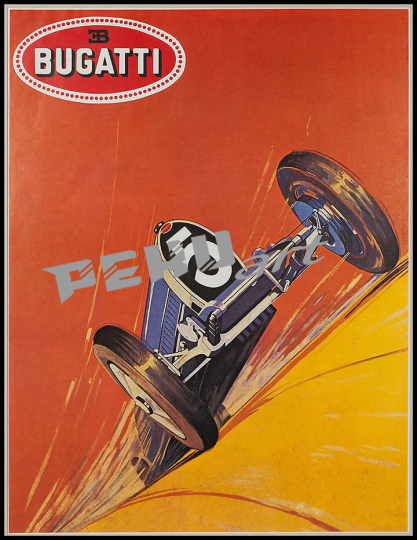 Bugatti automobilewall art