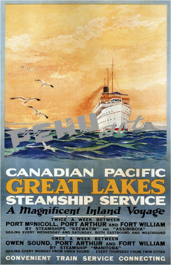 canadian pacific great lakes steamship service retro travel 