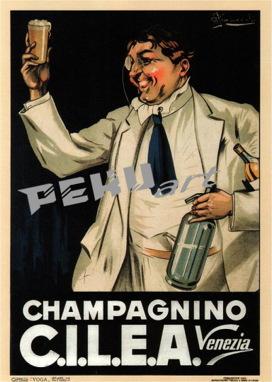 champagnino cilea italian food and drink venezia vintage adv