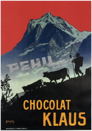 chocolat klaus chocolate factory vintage advertising  