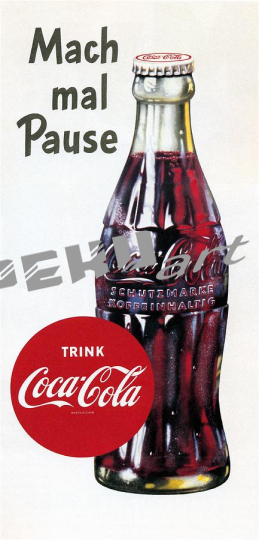 coca cola mach mal pause vintage cool drink advertising 