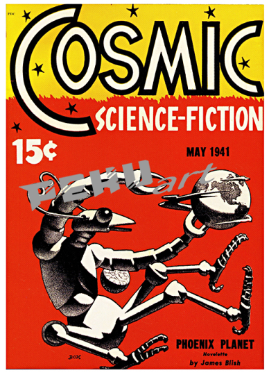 cosmic science fiction magazine cover