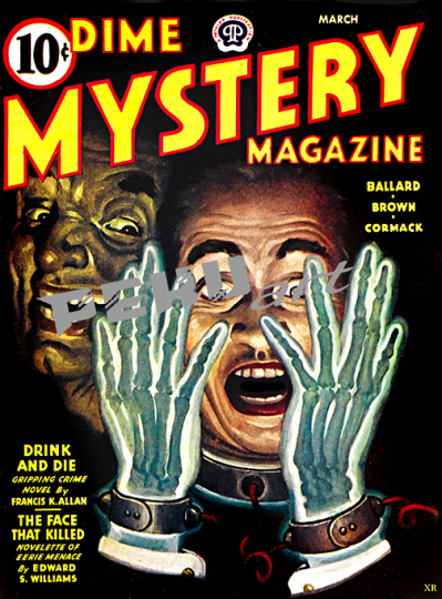 dime mystery magazine coverwall art