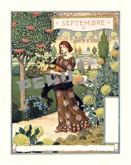frau-kalender-garten-vintage