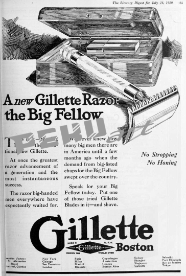 gillette-big-fellow-advert-in-the-literary-digest-july-24-19