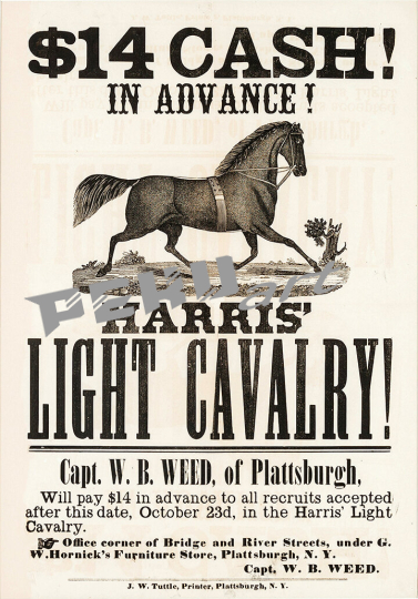 harris light cavalry recruiting broadside civil war