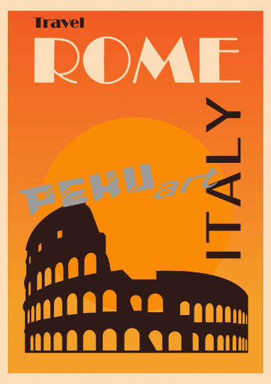 italy-rome-travel-poster