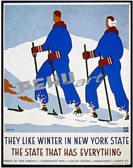 NY Winter Skiers Ski 