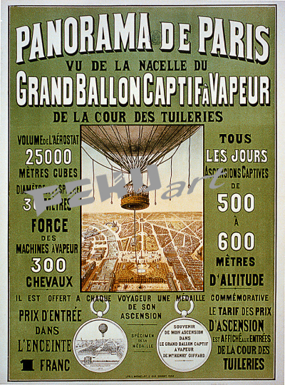 Panorama Paris hot air balloon 