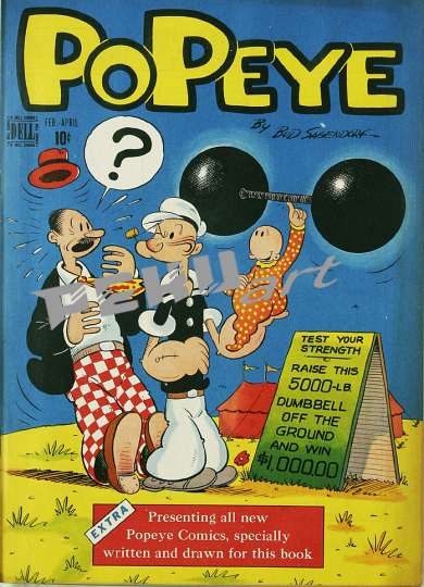popeye comic book cover wall art
