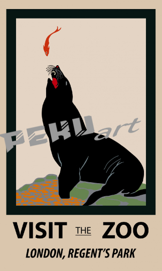 sea-lion-zoo-poster