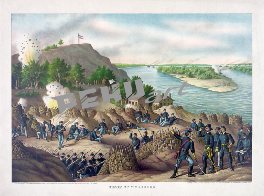 Seige of Vicksburg antique civil war 