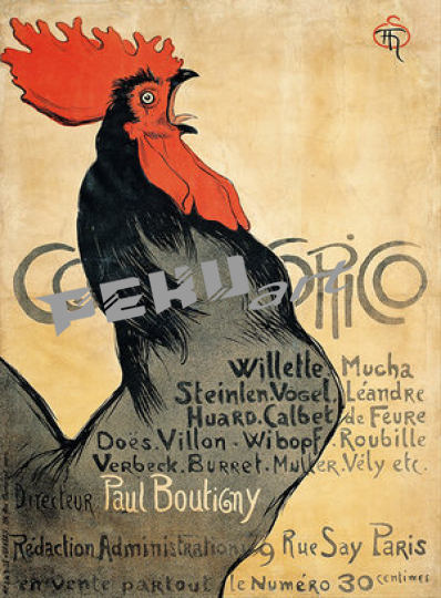 Théophile Alexandre Steinlen Cocorico rooster frenc