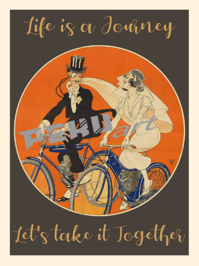 vintage-bicycle-couple-poster