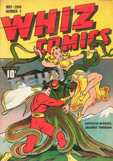 Whiz Comics 4 1940 Captain Marvel Superhero 