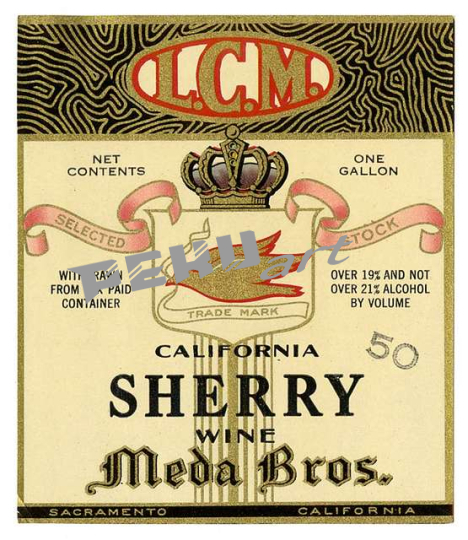 wine-label-meda-bros-california-sherry-wine-2ee8a6